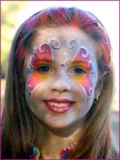 face painting hair with flair