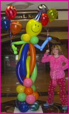 balloon clown twisted pillar column 