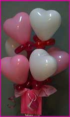 balloon heart flower bouquet arrangement centerpiece 