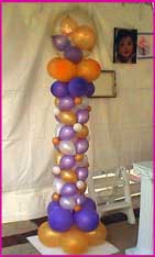 linkoloon balloon column lavender gold white