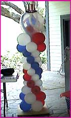 fourth of july balloon column