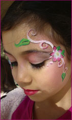 flower ivy face painting